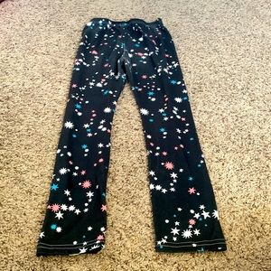Black leggings with stars on it.
